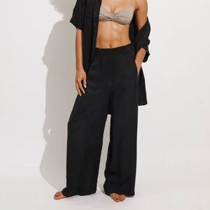 Left On Friday Black Cupro Day Trip Pant